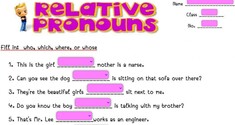 Relative Pronouns (3)
